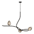 Hubbardton Forge Floret 3 Light 45" Wide Linear Pendant Black