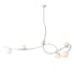 Hubbardton Forge Slide 6 Light 69" Wide Abstract Multi Light Pendant White / Opal