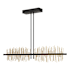 Hubbardton Forge Gossamer 52" Wide LED Linear Chandelier Black / Modern Brass