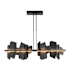 Hubbardton Forge Ardesia 52" Wide LED Linear Chandelier Black