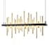 Hubbardton Forge Cityscape 26" Wide Suspension Linear Pendant Black / Modern Brass