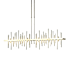 Hubbardton Forge Landscape 52" Wide LED Linear Chandelier Modern Brass / Modern Brass