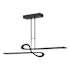 Hubbardton Forge Switchback 50" Wide Linear Pendant Black
