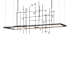 Hubbardton Forge Four Seasons 54" Wide Linear Pendant Black / Bubble