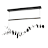 Hubbardton Forge Lily 41" Wide LED Linear Chandelier Black / Aqualite / Aqualite