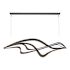 Hubbardton Forge Crossing Waves 45" Wide Suspension Linear Pendant Black
