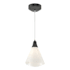 Hubbardton Forge Mobius 8" Wide Mini Pendant Black
