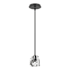 Hubbardton Forge Gatsby 5" Wide Crystal Mini Pendant Black