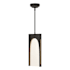 Hubbardton Forge Cypress 8" Wide LED Mini Pendant Black / Seeded Clear