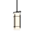 Hubbardton Forge Paralline 6" Wide Mini Pendant with Customizable Glass Shade Black