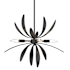 Hubbardton Forge Dahlia 4 Light 22" Wide Taper Candle Pendant Black