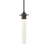 Hubbardton Forge Airis 4" Wide Mini Pendant Black / Seedy