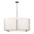 Hubbardton Forge Exos 3 Light 32" Wide Pendant Black / Flax