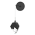 Hubbardton Forge Chrysalis 9" Tall Wall Sconce Black / Black / Clear