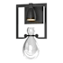 Hubbardton Forge Apothecary 15" Tall Wall Sconce Black / Clear