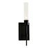 Hubbardton Forge Vela 16" Tall Wall Sconce Black / Clear
