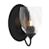 Hubbardton Forge Simple Lines 9" Tall Wall Sconce Black / Water