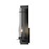 Hubbardton Forge New Town 18" Tall Wall Sconce with Customizable Glass Shade Black / Seedy