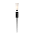 Hubbardton Forge Sweeping Taper 28" Tall Wall Sconce with Customizable Glass Shade Black / Opal