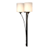 Hubbardton Forge Formae 2 Light 30" Tall Wall Sconce Black / Opal