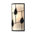 Hubbardton Forge Alisons Leaves 15" Tall Wall Sconce with Customizable Glass Shade Black / White Art