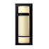 Hubbardton Forge Banded 12" Tall Wall Sconce with Customizable Glass Shade Black / Opal