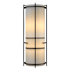 Hubbardton Forge Banded 2 Light 18" Tall Wall Sconce Black / Ivory Art