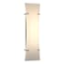 Hubbardton Forge Bento 3 Light 25" Tall Wall Sconce with Customizable Glass Shade Black / Spun Frost