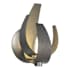 Hubbardton Forge Corona 10" Tall Wall Sconce Black / Clear