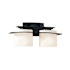 Hubbardton Forge Ellipse 2 Light 8" Tall Wall Sconce Black / Opal