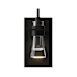 Hubbardton Forge Erlenmeyer 10" Tall Wall Sconce Black / Clear