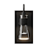 Hubbardton Forge Erlenmeyer 10" Tall Wall Sconce Black / Clear