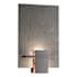 Hubbardton Forge Aperture 13" Tall Bathroom Sconce with Metal Shade Black / Topaz
