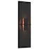 Hubbardton Forge Aperture 22" Tall Wall Sconce Black / Topaz
