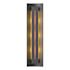 Hubbardton Forge Gallery 3 Light 28" Tall Wall Sconce Black / Amber