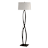 Hubbardton Forge Almost Infinity 60" Tall Buffet Floor Lamp Black / Flax