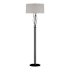 Hubbardton Forge Brindille 61" Tall Buffet Floor Lamp with Customizable Fabric Shade Black / Flax