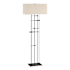 Hubbardton Forge Cavaletti 66" Tall Buffet Floor Lamp Black / Flax