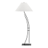 Hubbardton Forge Metamorphic 54" Tall Accent Floor Lamp Black / Natural Anna