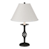 Hubbardton Forge Twist Basket 26" Tall Buffet Table Lamp Black / Natural Anna
