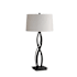 Hubbardton Forge Almost Infinity 27" Tall Buffet Table Lamp Black / Flax
