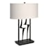 Hubbardton Forge Antasia 25" Tall Novelty Table Lamp with Customizable Fabric Shade Black / Flax
