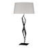Hubbardton Forge Facet 34" Tall Buffet Table Lamp Black / Flax