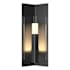Hubbardton Forge Summit 19" Tall Outdoor Wall Sconce Coastal Black / Clear