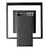 Hubbardton Forge Shadow Box 9" Tall Outdoor Wall Sconce Coastal Black / Slate / Clear