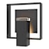 Hubbardton Forge Shadow Box 12" Tall Outdoor Wall Sconce Coastal Black / Slate / Clear