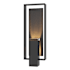 Hubbardton Forge Shadow Box 2 Light 22" Tall Outdoor Wall Sconce Coastal Black / Slate / Clear