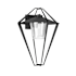 Hubbardton Forge Stellar 24" Tall Outdoor Wall Sconce Coastal Black / Clear