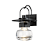 Hubbardton Forge Mason 16" Tall Outdoor Wall Sconce Coastal Black / Clear