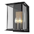 Hubbardton Forge Kingston 2 Light 15" Tall Outdoor Wall Sconce Coastal Black / Translucent Soft Gold / Clear